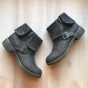 Rocket Dog Gray Ankle Boots with Buckle Detail